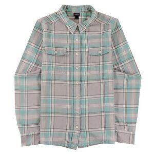 Patagonia Fjord Organic Cotton Flannel Plaid Shirt size 2
